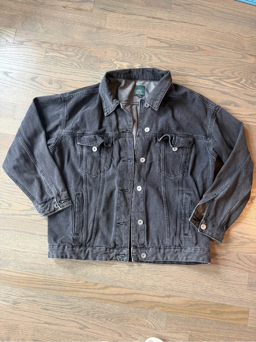 Wild Fable Black Oversized Denim Jacket